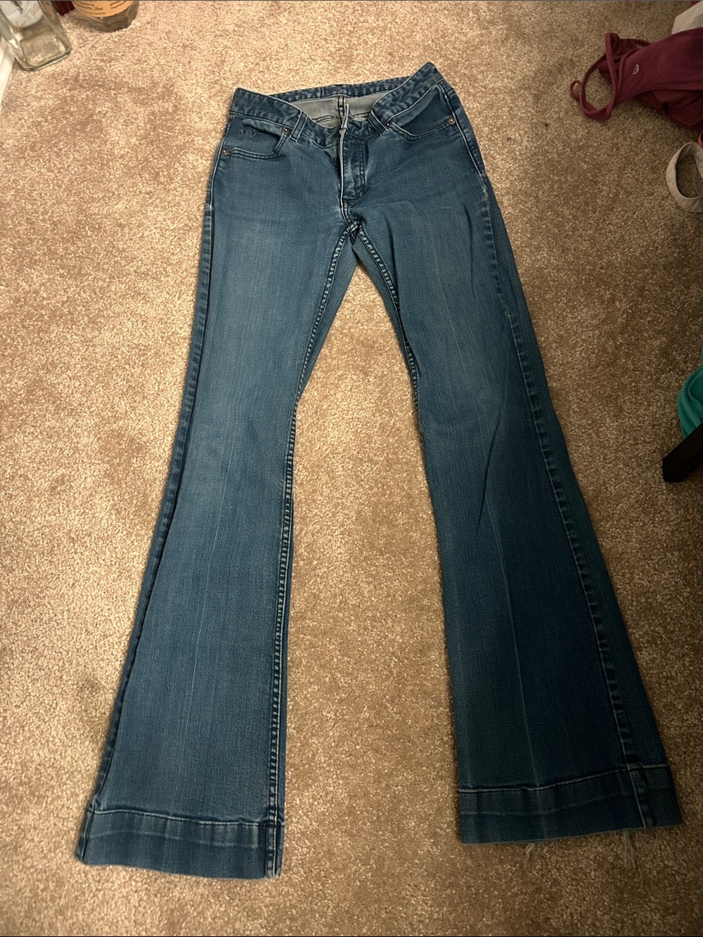Kimes Ranch Flared Jeans in Medium Blue Wash